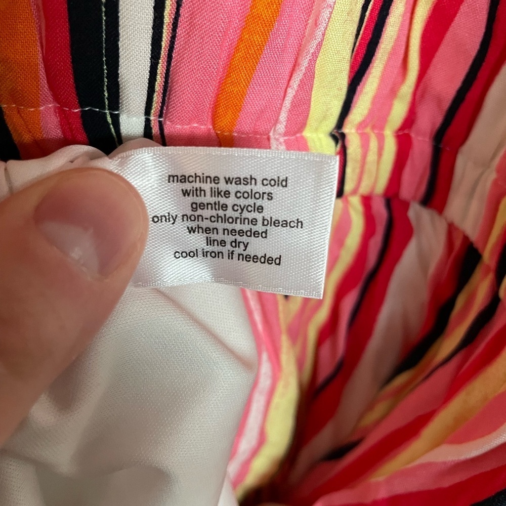 Lane Bryan size 16 Multi Colorful Striped V-neck Long Balloon Sleeve Maxi Dress - Picture 5 of 7